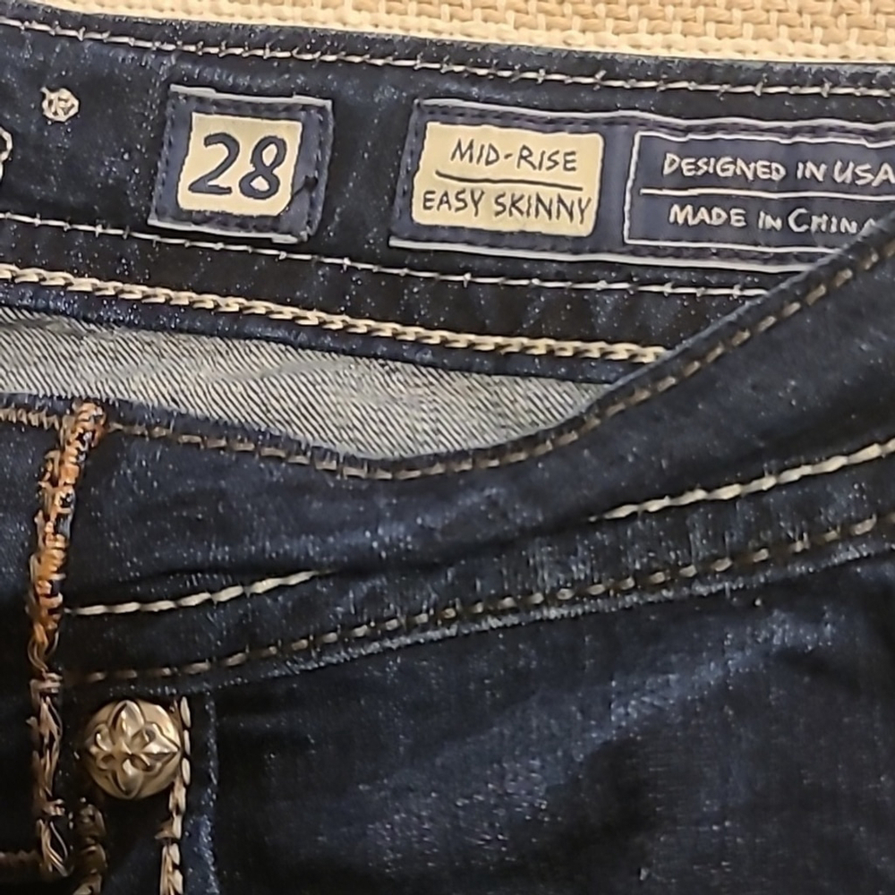 Miss Me jeans dark wash sz. 28"x 30.5" *8"rise. (#1751A) boot cut. - Picture 7 of 16